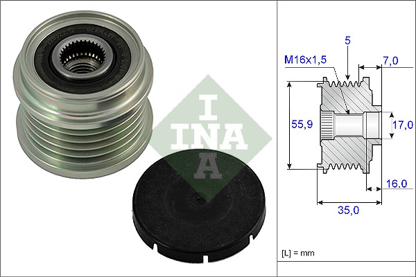 Sistem roata libera, generator 535 0007 10 INA