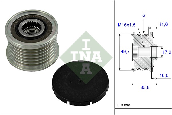 Sistem roata libera, generator 535 0016 10 INA