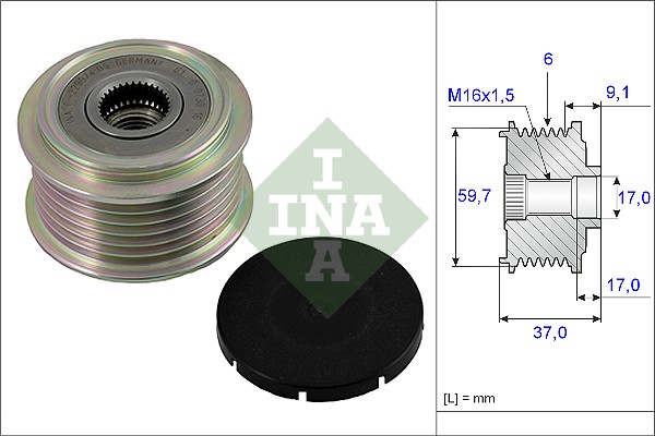 Sistem roata libera, generator 535 0017 10 INA