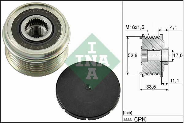 Sistem roata libera, generator 535 0025 10 INA