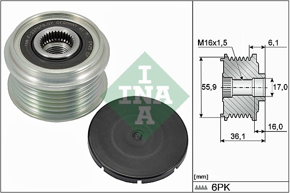 Sistem roata libera, generator 535 0026 10 INA