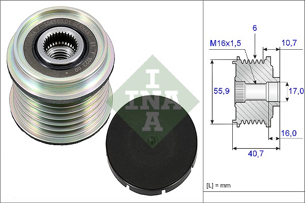 Sistem roata libera, generator 535 0028 10 INA