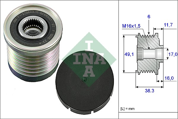 Sistem roata libera, generator 535 0030 10 INA