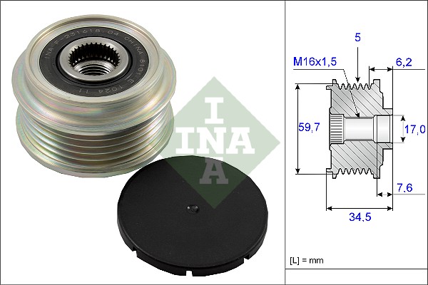 Sistem roata libera, generator 535 0034 10 INA