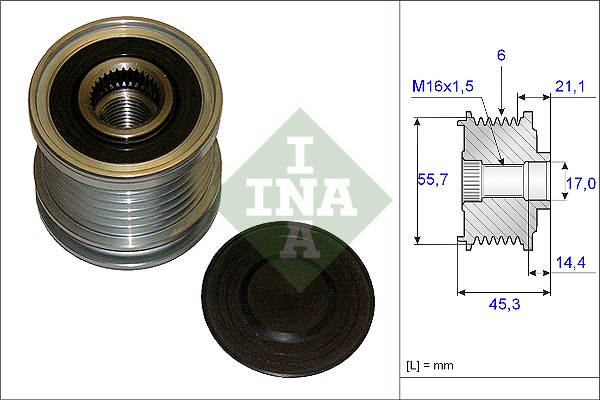 Sistem roata libera, generator 535 0036 10 INA