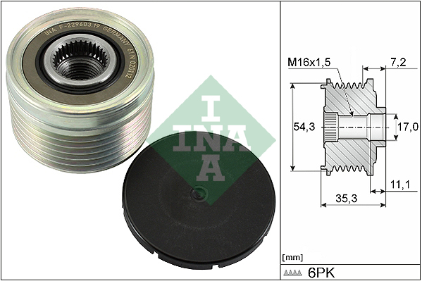 Sistem roata libera, generator 535 0039 10 INA