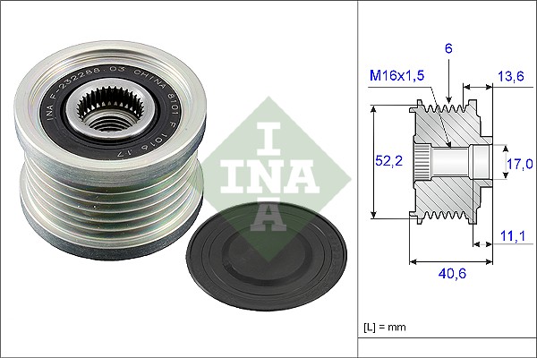 Sistem roata libera, generator 535 0044 10 INA