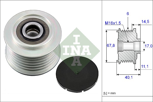 Sistem roata libera, generator 535 0052 10 INA