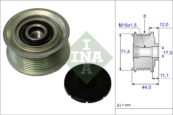 Sistem roata libera, generator 535 0055 10 INA