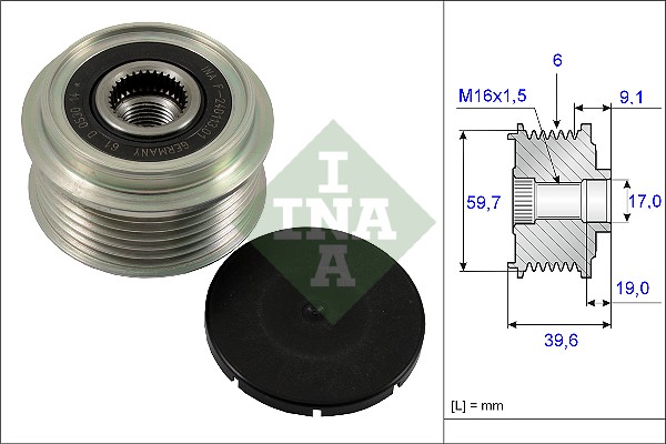 Sistem roata libera, generator 535 0065 10 INA