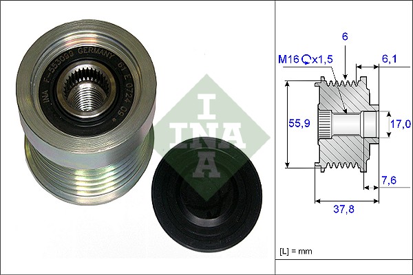 Sistem roata libera, generator 535 0072 10 INA