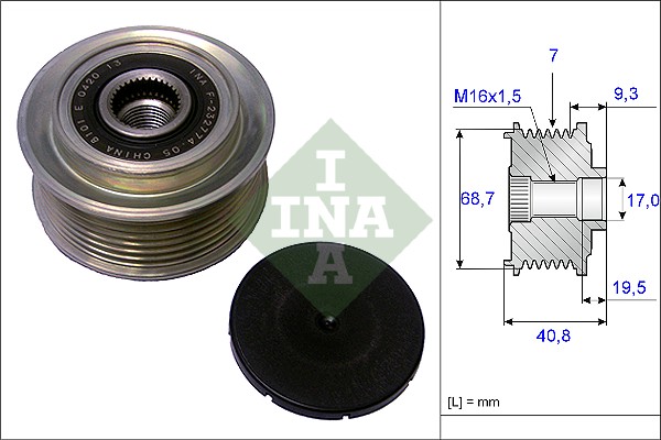 Sistem roata libera, generator 535 0079 10 INA