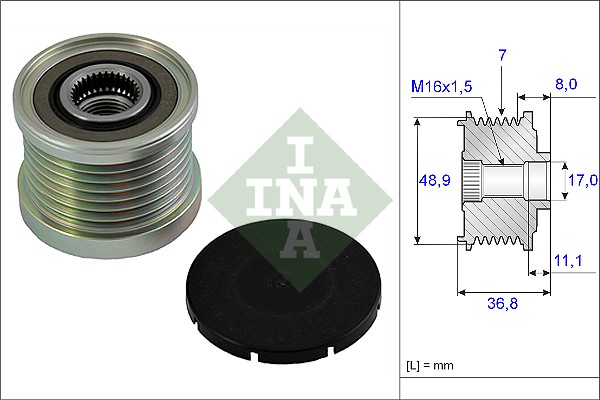 Sistem roata libera, generator 535 0081 10 INA