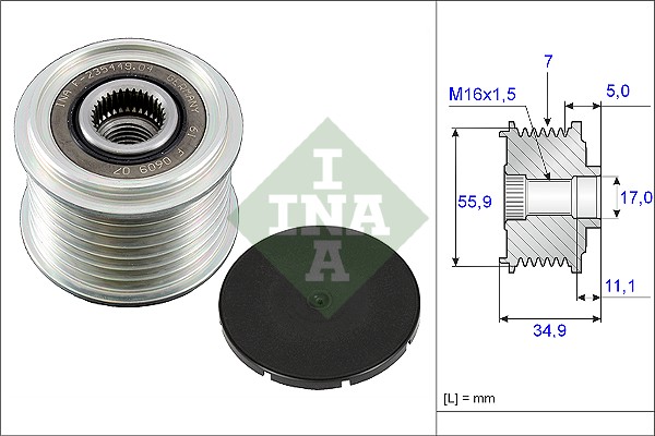 Sistem roata libera, generator 535 0083 10 INA