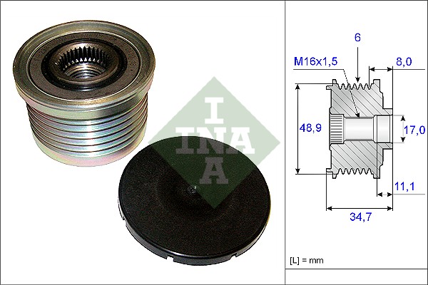 Sistem roata libera, generator 535 0088 10 INA