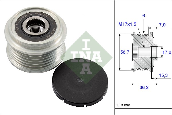 Sistem roata libera, generator 535 0098 10 INA