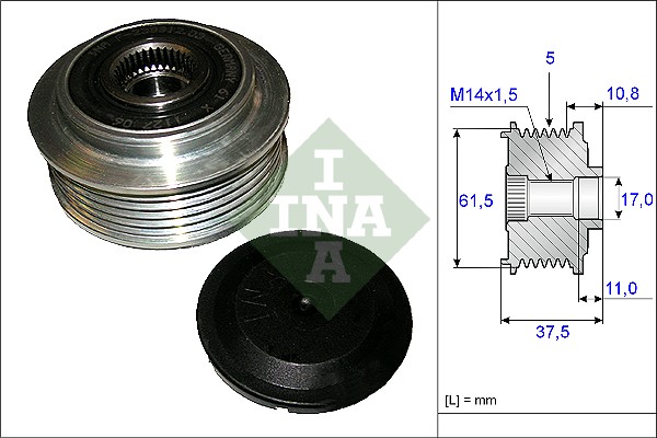 Sistem roata libera, generator 535 0107 10 INA