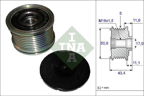 Sistem roata libera, generator 535 0108 10 INA