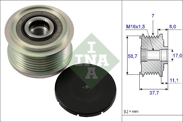 Sistem roata libera, generator 535 0128 10 INA