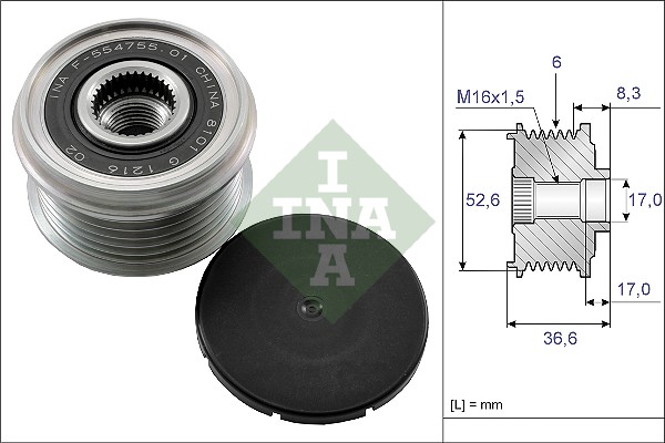 Sistem roata libera, generator 535 0137 10 INA