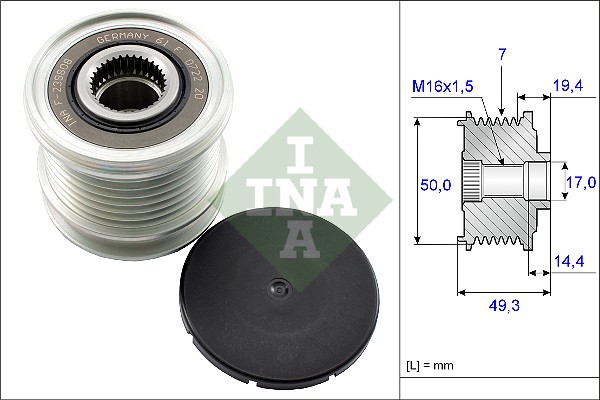 Sistem roata libera, generator 535 0140 10 INA