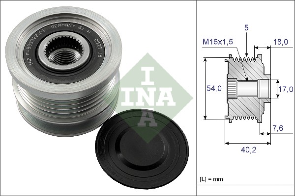 Sistem roata libera, generator 535 0143 10 INA