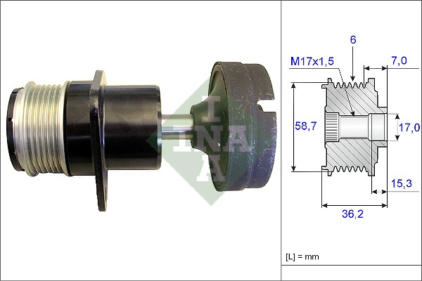 Sistem roata libera, generator 535 0157 10 INA