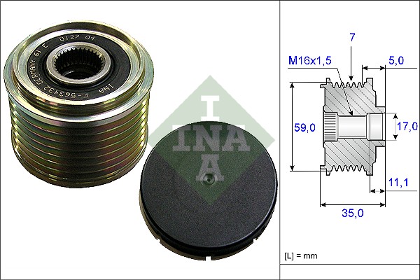 Sistem roata libera, generator 535 0159 10 INA