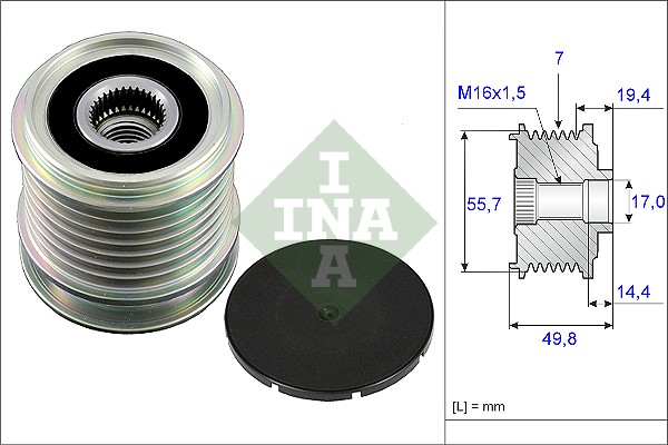 Sistem roata libera, generator 535 0165 10 INA