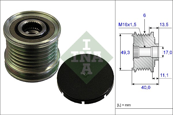 Sistem roata libera, generator 535 0166 10 INA