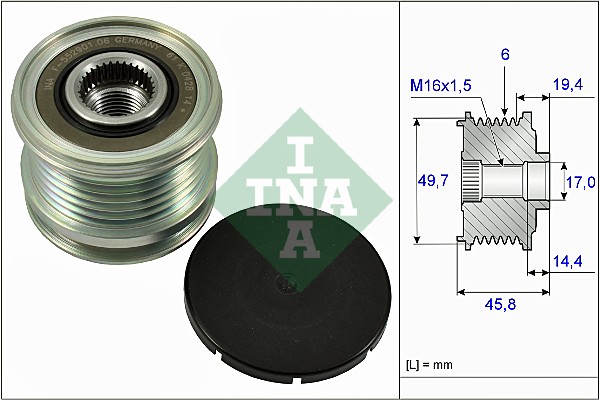 Sistem roata libera, generator 535 0168 10 INA