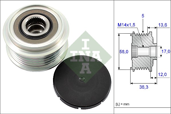 Sistem roata libera, generator 535 0184 10 INA