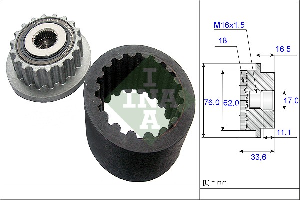 Set-mufa ambreiaj flexibil 535 0186 10 INA