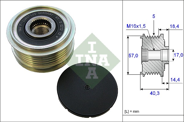 Sistem roata libera, generator 535 0187 10 INA