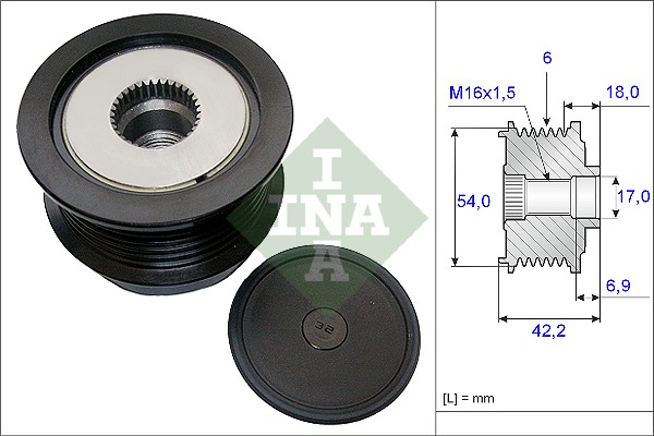 Sistem roata libera, generator 535 0188 10 INA