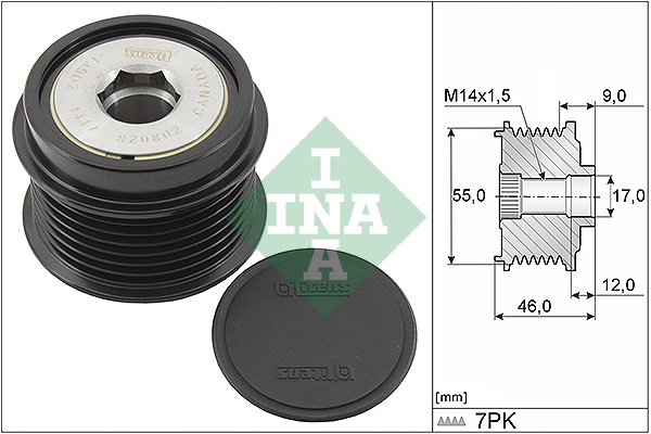 Sistem roata libera, generator 535 0198 10 INA