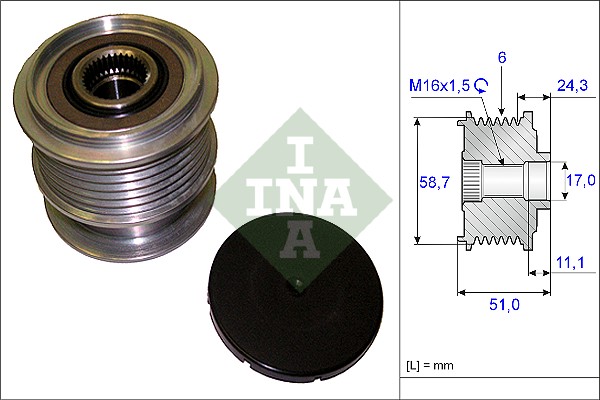 Sistem roata libera, generator 535 0200 10 INA