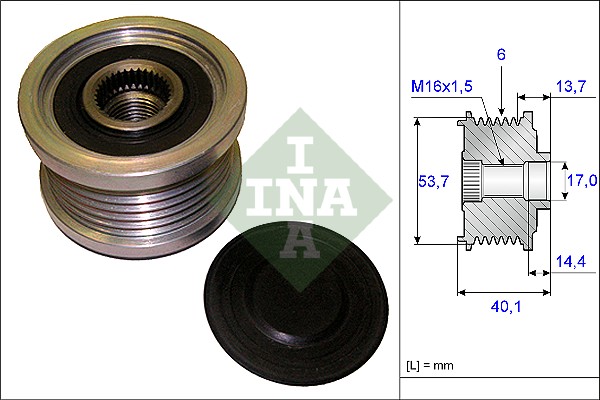 Sistem roata libera, generator 535 0202 10 INA