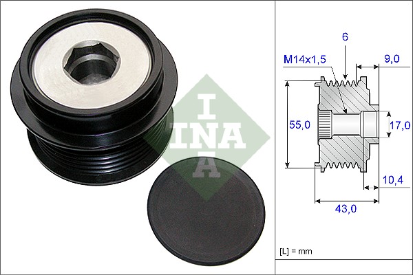 Sistem roata libera, generator 535 0208 10 INA