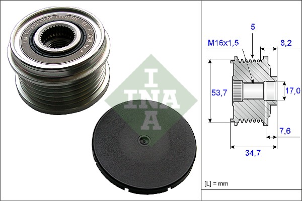 Sistem roata libera, generator 535 0211 10 INA