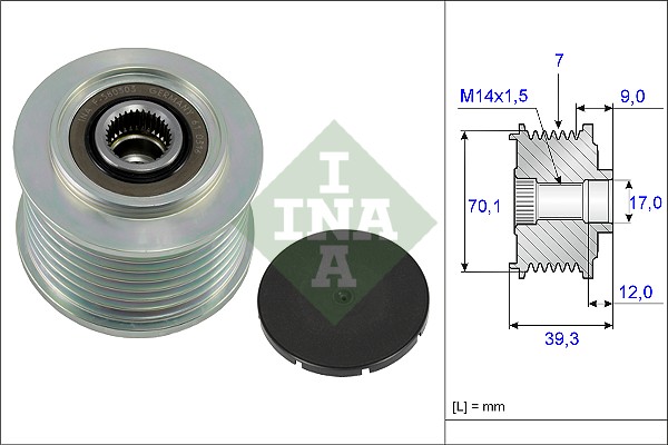 Sistem roata libera, generator 535 0214 10 INA