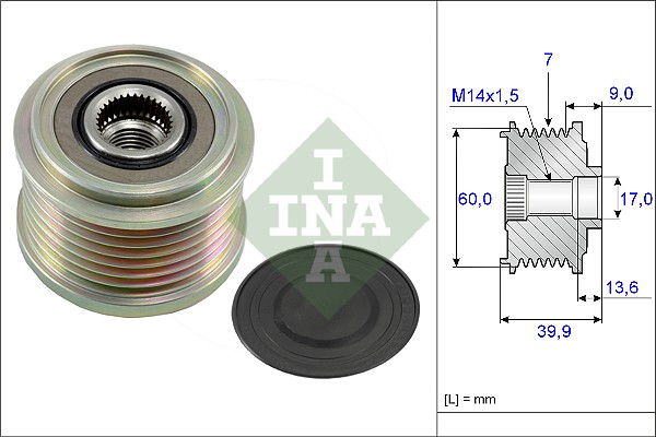 Sistem roata libera, generator 535 0215 10 INA