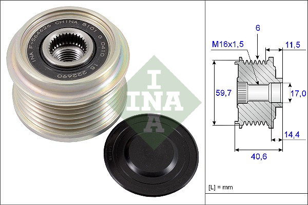 Sistem roata libera, generator 535 0227 10 INA