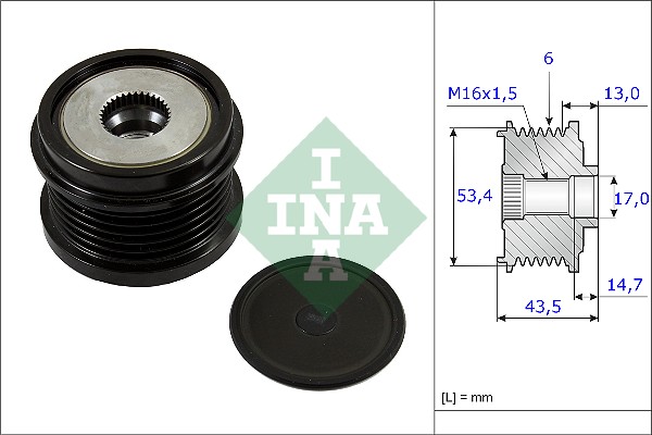 Sistem roata libera, generator 535 0237 10 INA