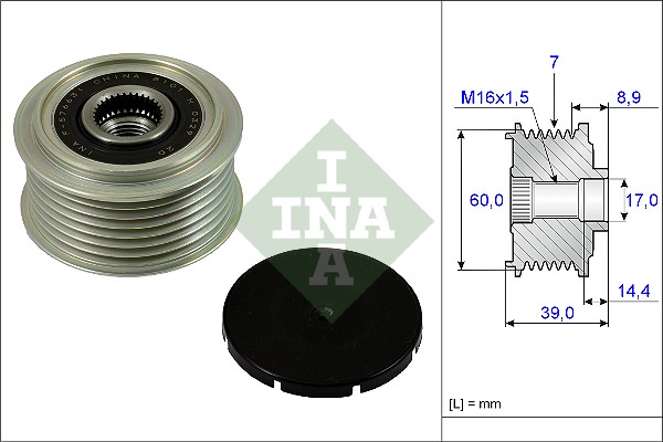 Sistem roata libera, generator 535 0245 10 INA