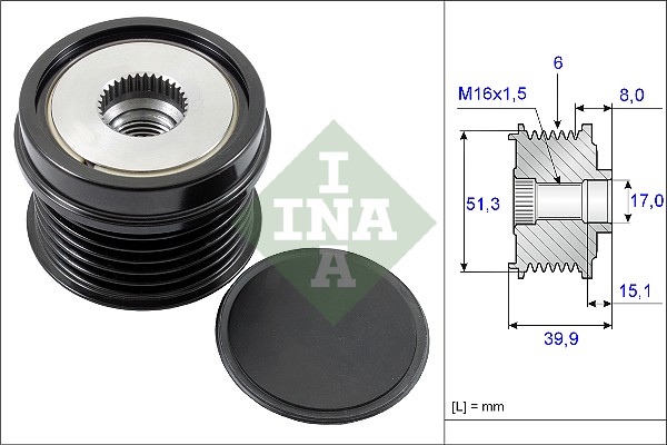 Sistem roata libera, generator 535 0252 10 INA