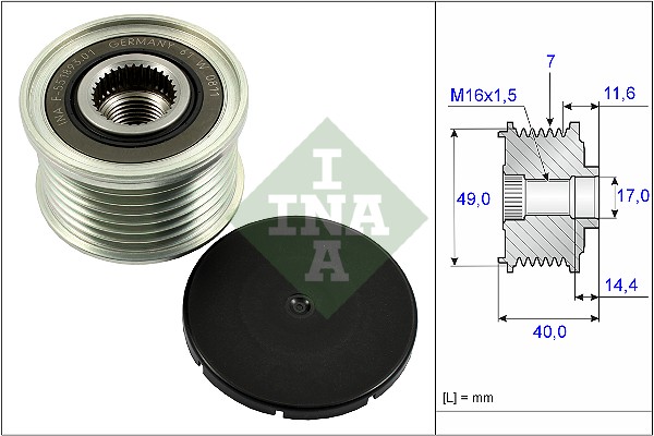 Sistem roata libera, generator 535 0254 10 INA