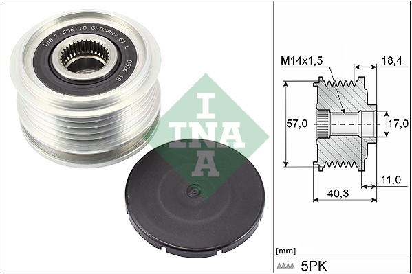 Sistem roata libera, generator 535 0295 10 INA