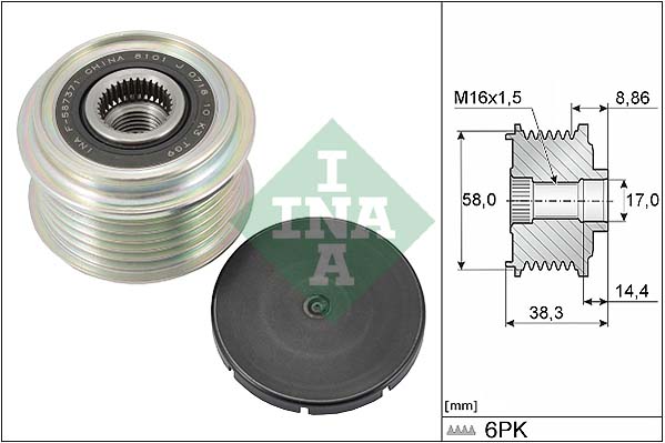 Sistem roata libera, generator 535 0296 10 INA