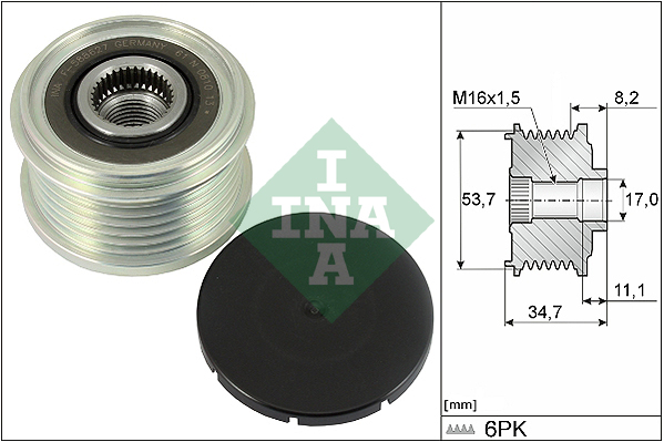 Sistem roata libera, generator 535 0327 10 INA